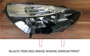 RENAULT CLIO MK4 2012-2016 BLACK TRIM HEADLIGHT HEADLAMP DRIVER SIDE RIGHT
