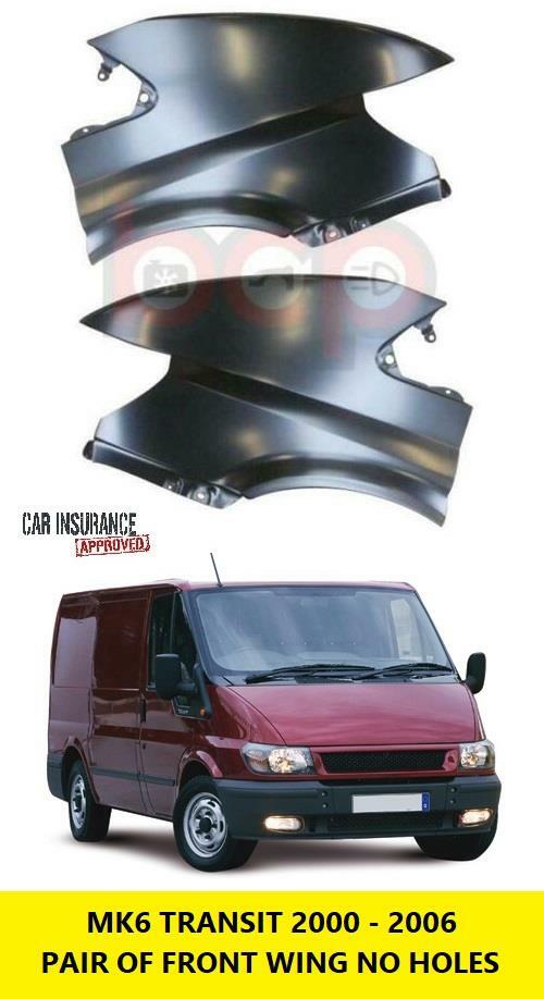 FORD TRANSIT MK6 2000 - 2006 FRONT WINGS PAIR LEFT & RIGHT NO HOLES PRIMED NEW