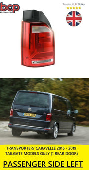 VW TRANSPORTER CARAVELLE 2015 - 2019 REAR LIGHT TAILGATE PASSENGER SIDE LEFT