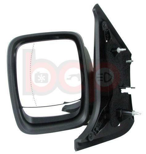 RENAULT TRAFIC 2014 ON DOOR WING MIRROR PASSENGER SIDE ELECTRIC BLACK COVER NEW