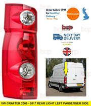 VW CRAFTER REAR TAIL LIGHT LAMP PAIR LEFT PASSENGER SIDE 2006 - 2016