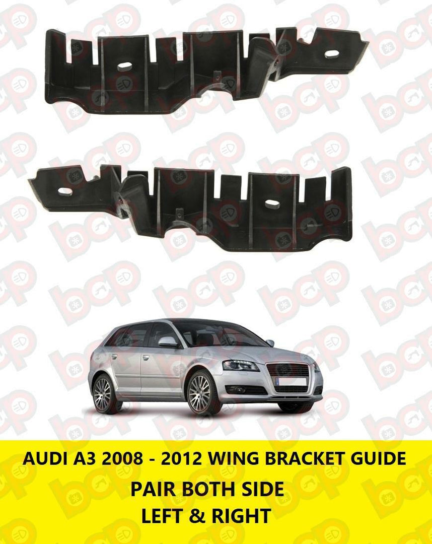 AUDI A3 2008 - 2012 FRONT BUMPER BRACKET WING SUPPORT GUIDE PAIR LEFT & RIGHT