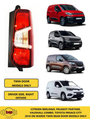 CITROEN BERLINGO 2018 2019 2020 2021 2022  REAR LIGHT LAMP DRIVER SIDE RIGHT