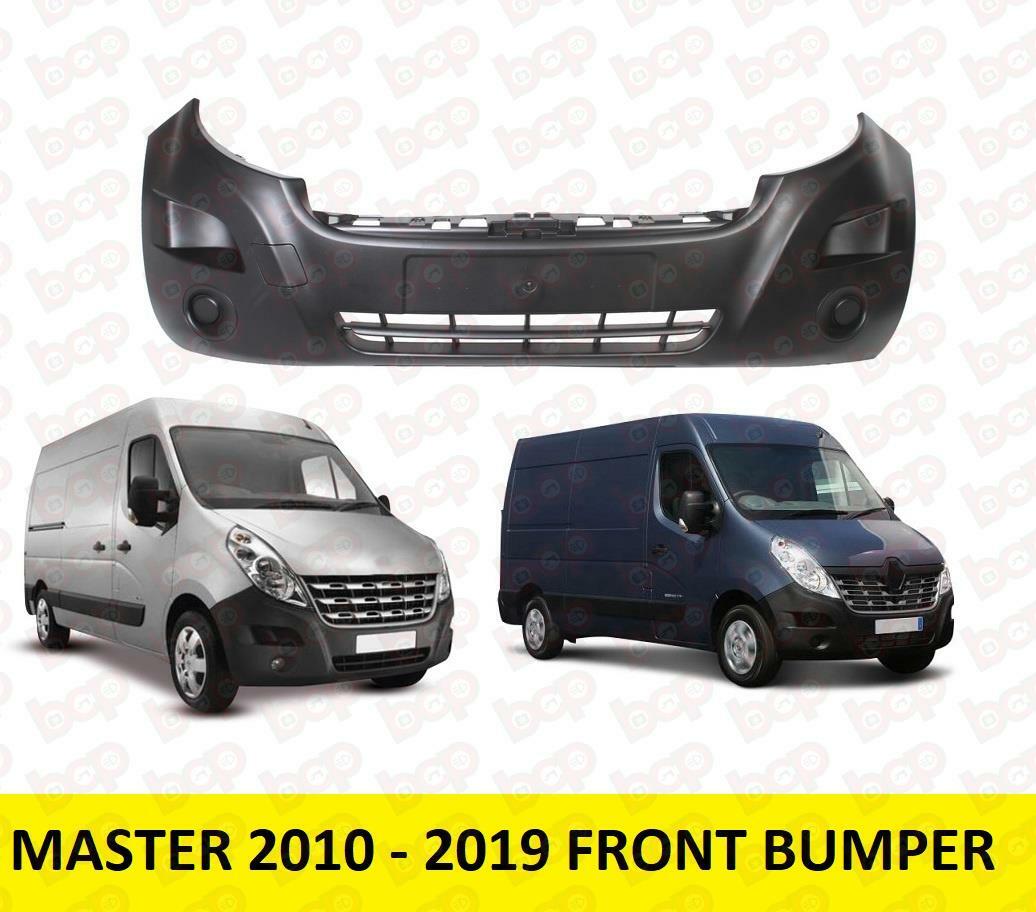 RENAULT MASTER 2010 -2014 FRONT BUMPER NO SENSORS OR WASHER JET HOLES BLACK