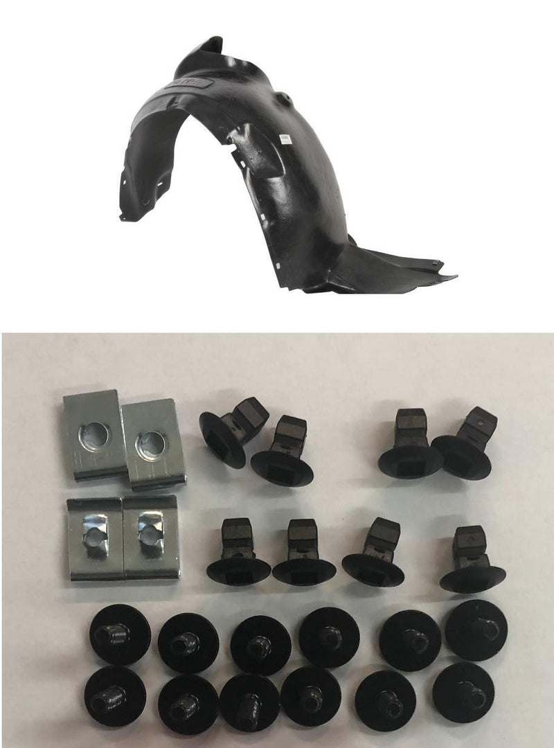 VW POLO 2009 - 2017 FRONT WING SPLASH GUARD INNER ARCH PASSENGER SIDE WITH CLIPS