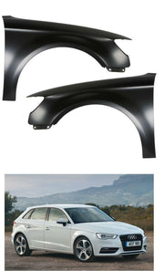 AUDI A3 2012 - 2018 FRONT WINGS PAIR LEFT & RIGHT ALUMINIUM OEM QUALITY PRIMED
