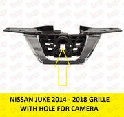 FOR NISSAN JUKE 2014 - 2019 FRONT MAIN BADGE GRILLE WITH CHROME & CAMERA HOLE