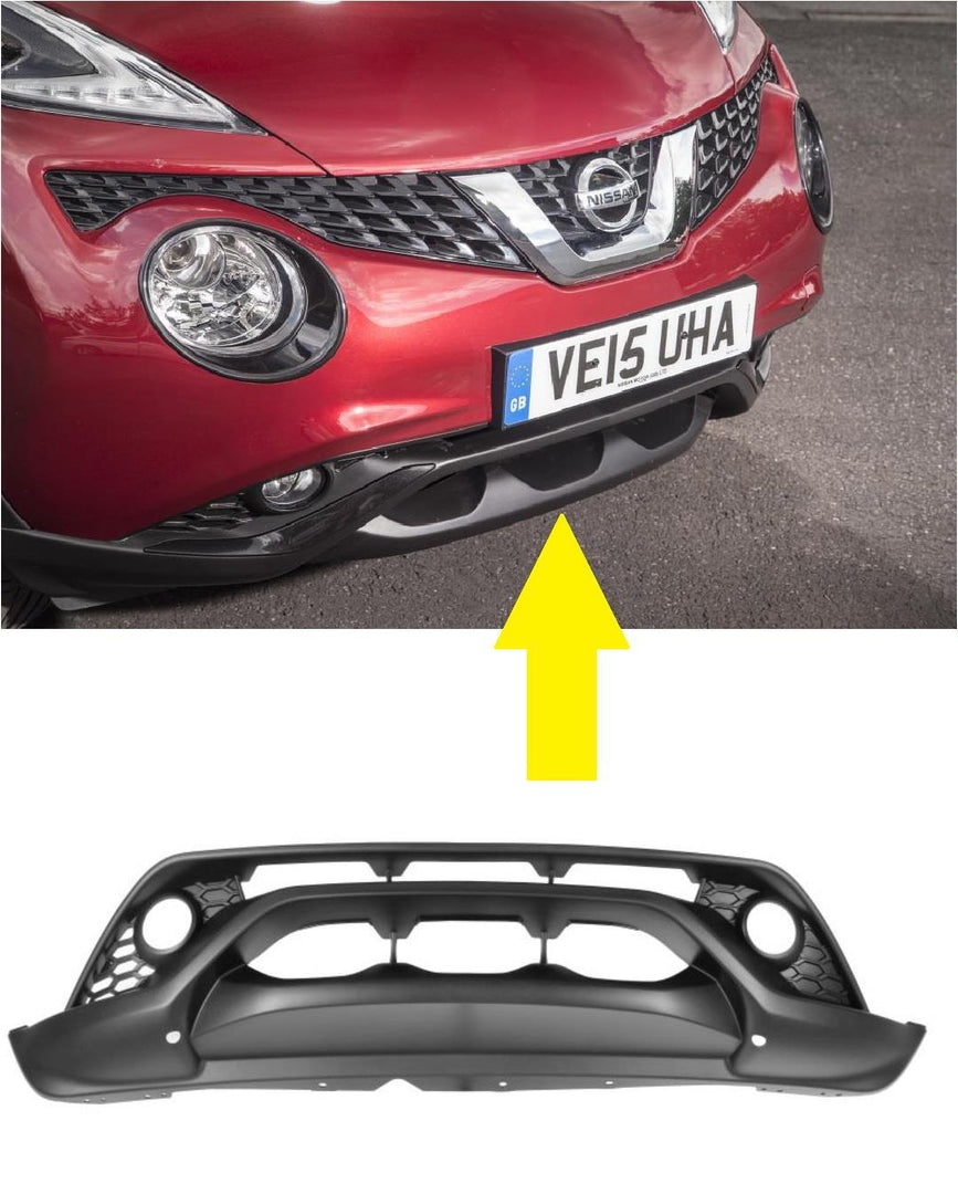 FITS NISSAN JUKE 2015 - 2019 FRONT BUMPER LOWER SPOILER VALANCE LOWER PART TEXTURED