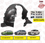 MERCEDES A CLASS FRONT SPLASHGUARD ARCH LINER INNER WING W176 left with fixing