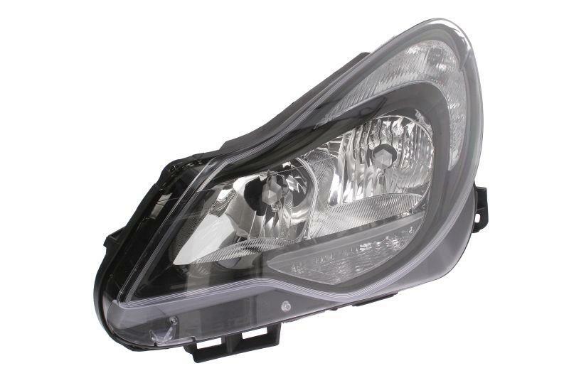 VAUXHALL CORSA D 2011 2012 2013 2014 HEADLIGHT HEADLAMP BLACK LEFT PASSENGERS