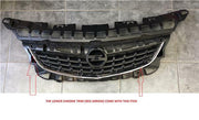 VAUXHALL ASTRA J 2009-2012 FRONT BUMPER TOP GRILLE WITH LOWER CHROME NO BADGE