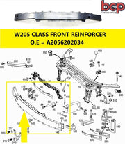 MERCEDES C CLASS W205 2014 - 2019 FRONT REINFORCEMENT CRASH BAR CARRIER NEW