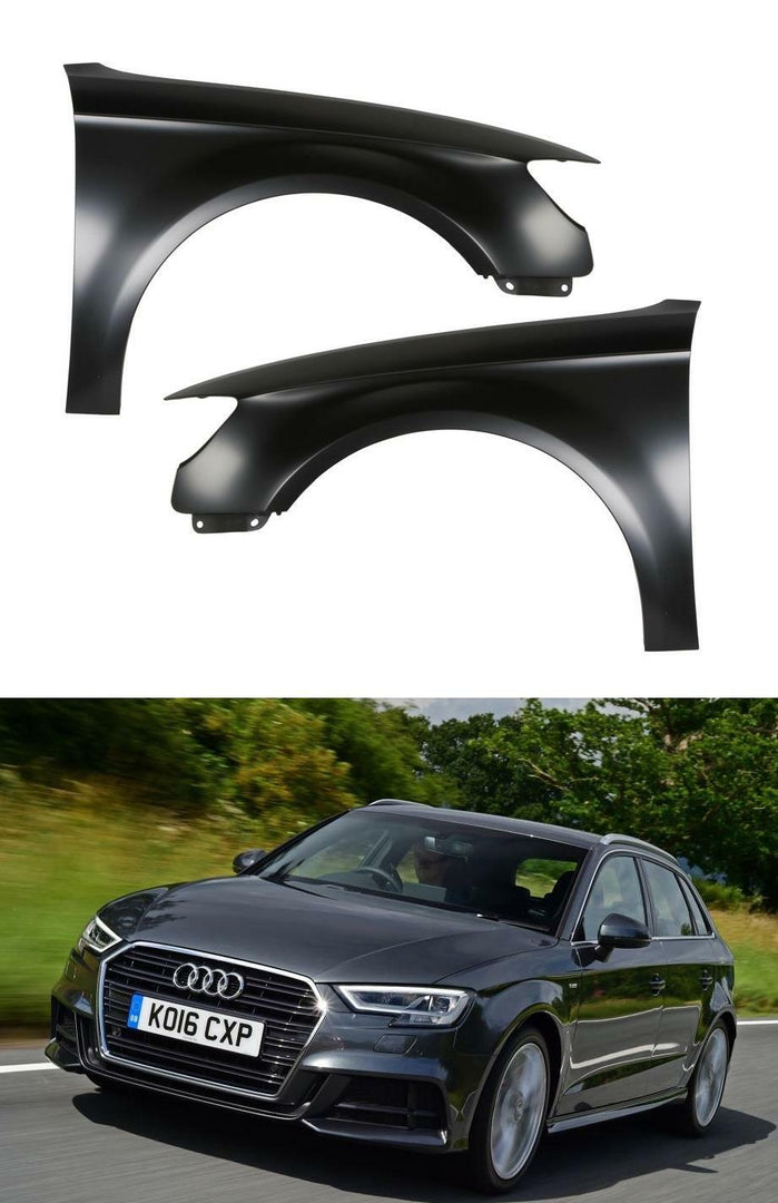 AUDI A3 2012 - 2018 FRONT WINGS PAIR LEFT & RIGHT ALUMINIUM OEM QUALITY PRIMED