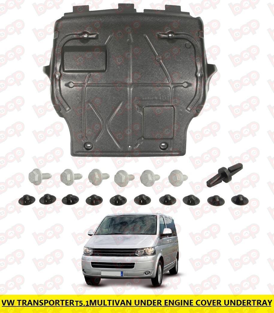 VW TRANSPORTER T5.1 UNDERTRAY UNDER ENGINE COVER WITH CLIPS BLOTS FIXING