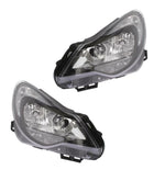 Load image into Gallery viewer, VAUXHALL CORSA D 2011 - 2014 PAIR BLACK HEADLIGHTS HEADLAMPS NEW OEM QUALITY
