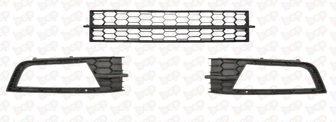 SKODA OCTAVIA 2013-2017 FRONT BUMPER COMPLETE PRIMED WITH ALL GRILLES FOG TYPE