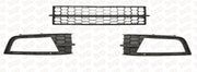 SKODA OCTAVIA 2013-2017 FRONT BUMPER COMPLETE PRIMED WITH ALL GRILLES FOG TYPE