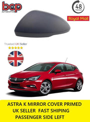 VAUXHALL ASTRA K 2015 ON DOOR MIRROR COVER LEFT PRIMED NEEDS PAINTING 13396541