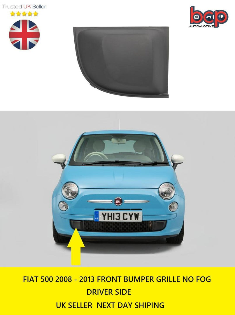 FIAT 500 2008 - 2013 FRONT BUMPER LOWER GRILLE RIGHT SIDE NO FOG 735455039 NEW