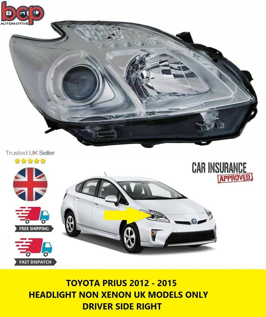 TOYOTA PRIUS 2012 - 2016 HEADLIGHT HEADLAMP RIGHT DRIVER SIDE NEW 8113047500
