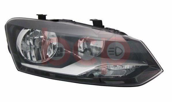 VOLKSWAGEN POLO 2009 ON HEADLIGHT HEADLAMP TWIN TYPE RH RIGHT O/S DRIVER SIDE