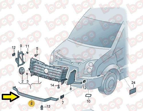 VW CRAFTER 2011 - 2017  GRILLE HOLDER LOWER TRIM BUMPER UPPER PANEL 2E0853194A