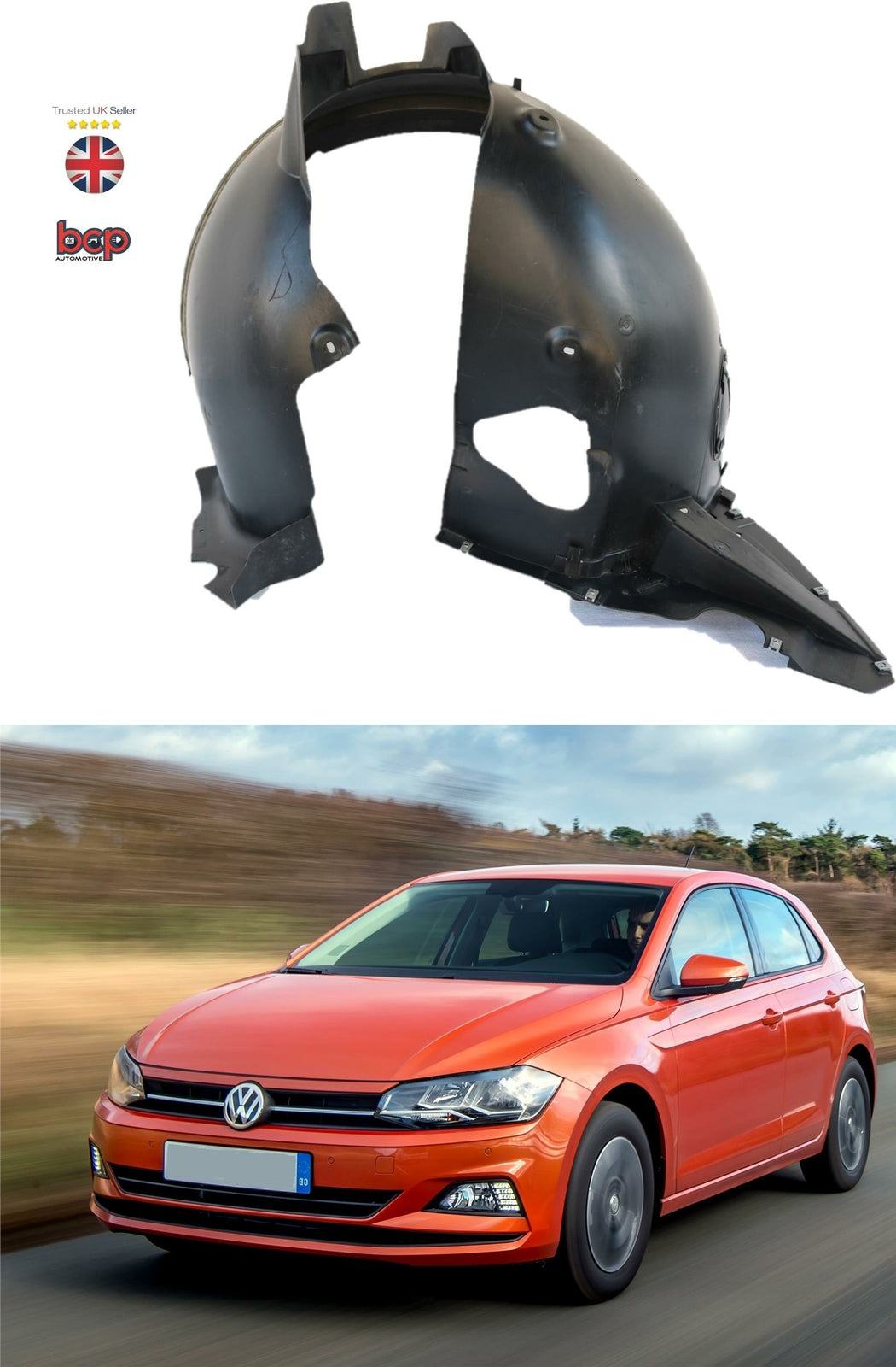 VW POLO 2017 ON SPLASHGUARD WHEEL ARCH INNER TIRM PASSENGER SIDE 2G0805911C NEW
