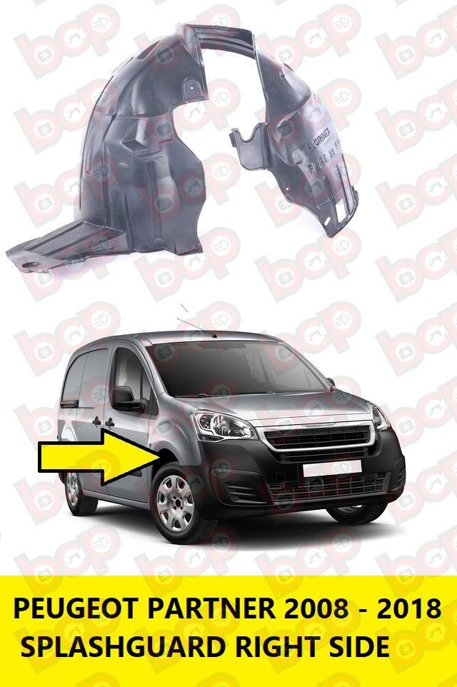PEUGEOT PARTNER FRONT WHEEL ARCH SPLASH GUARD 2012 - 2018 INNER WING RIGHT