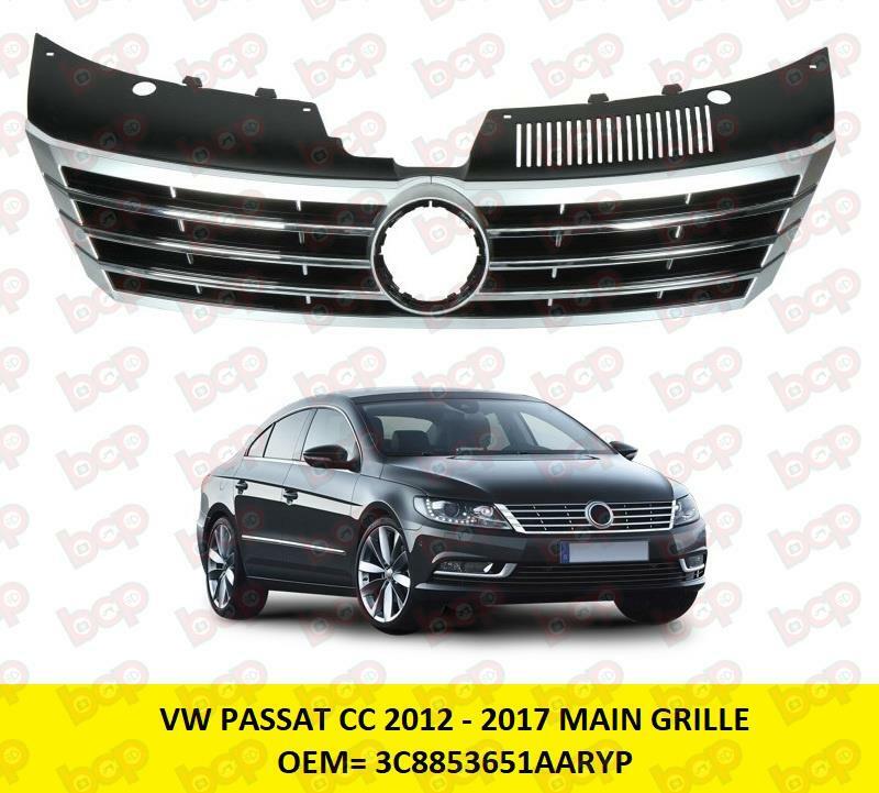 VW PASSAT CC 2012 -2018 FRONT GRILLE MAIN RADITOR WITH CHROME NO BADGE