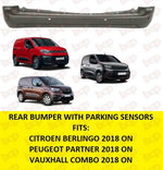 Load image into Gallery viewer, CITREON BERLINGO 2018 ON REAR BUMPER TEXTURED WITH PARKING SENSOR HOLES
