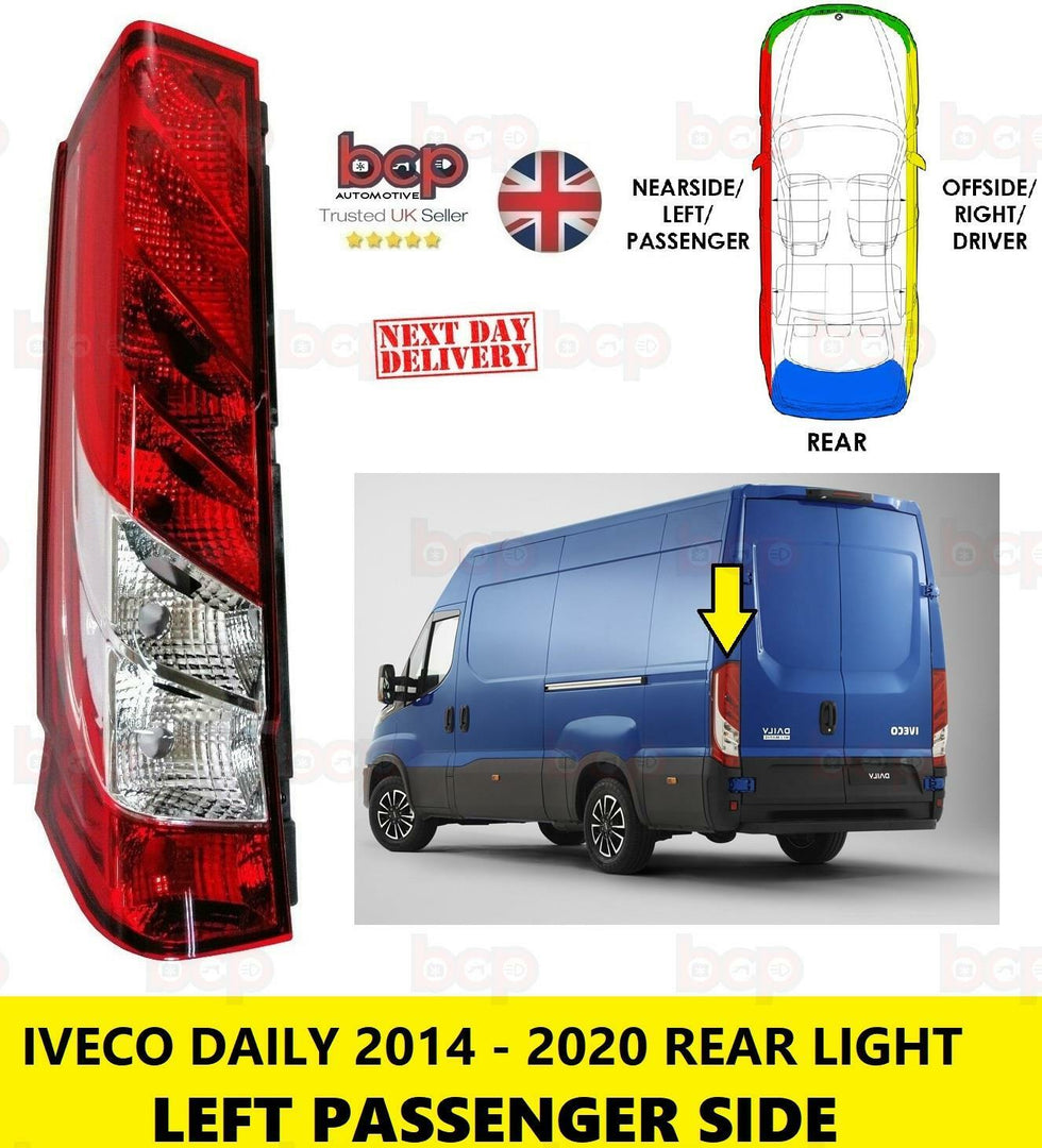 IVECO DAILY REAR LIGHT 2014 – 2019 TAIL LAMP BACK LIGHT PASSENGER SIDE 58015232