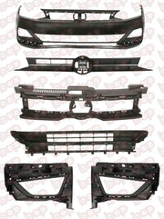 VW POLO FRONT BUMPER COMPLETE KIT WITH GRILLES 2017 - 2021 2G0807217GRU