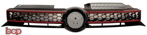 VOLKSWAGEN GOLF MK6 2008-2013 FRONT GRILLE WITH RED GTI MODELS 5K0853651AKATK