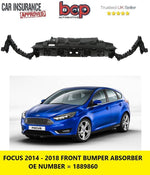 Load image into Gallery viewer, FORD FOCUS 2014 - 2018 FRONT BUMPER BACKING REINFORCER ABSORBER UPPER BRAND NEW