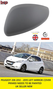 PEUGEOT 208 2012 – 2019 DOOR WING MIRROR COVER LEFT PASSENGER SIDE 1607512980