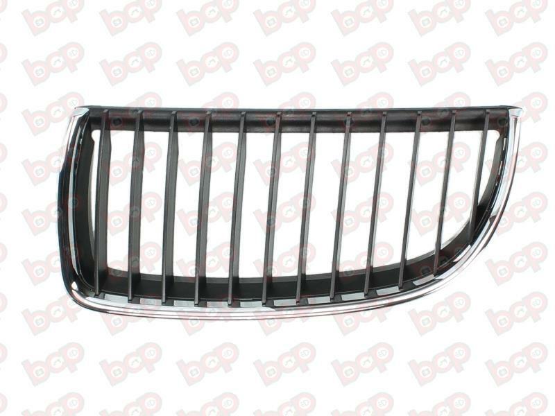 BMW 3 SERIES FRONT KIDNEY GRILLE CHROME WITH BLACK SLATS E90 E91 2004-2009 LEFT