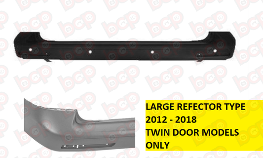 VW TRANSPORTER T6 T6.1 2013 - 2024 REAR BUMPER WITH SENSOR HOLES TWIN BACK DOOR