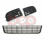 VW GOLF MK5 2004 - 2008 FRONT BUMPER GRILLE SET 3 PIECES