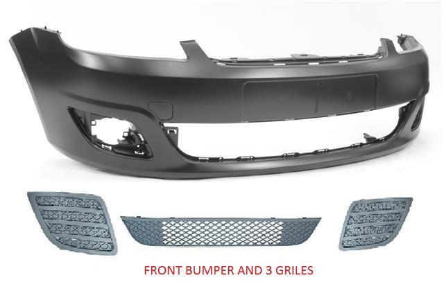 FORD FIESTA MK6 2005 - 2008 FRONT BUMPER KIT WITH GRILLES NOT ST OR ZETEC S