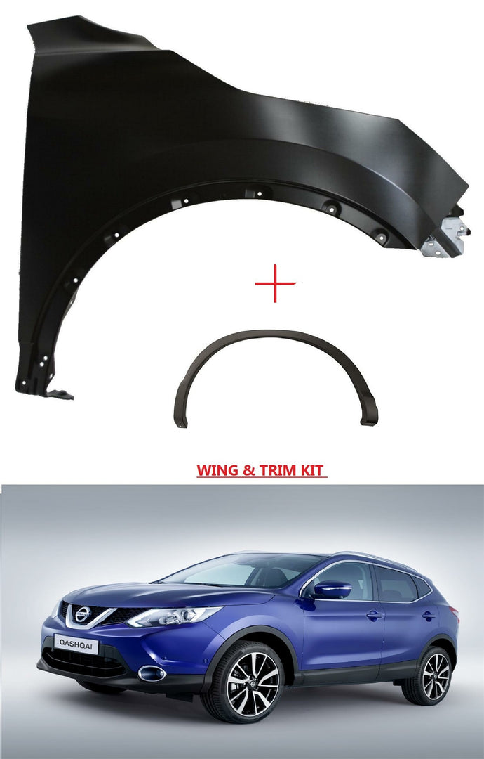 FITS NISSAN QASHQAI 2014 - 2017 FRONT WING RIGHT DRIVER SIDE & WHEEL ARCH TRIM