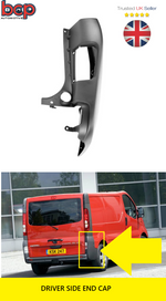Load image into Gallery viewer, RENAULT TRAFIC 2001 - 2014 DRIVER SIDE RIGHT REAR BUMPER END CAP CORNER NEW
