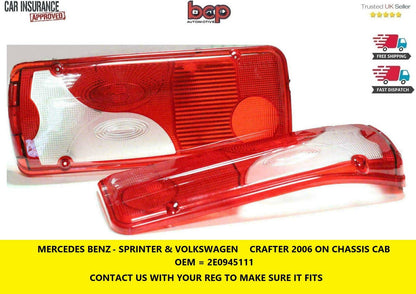 MERCEDES SPRINTER VW CRAFTER 2006 ON REAR LIGHT PAIR NEW