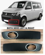 Load image into Gallery viewer, VW TRANSPORTER T5.1 2010 – 2015 FRONT FOG GRILLE CHROME TRIM PAIR LEFT &amp; RIGHT
