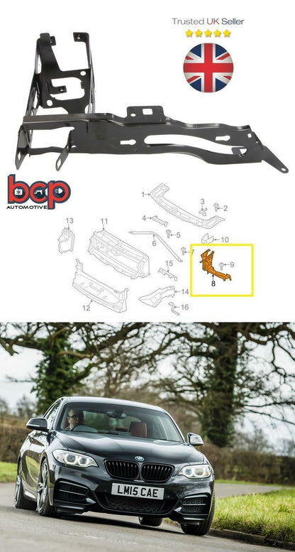 BMW 2 SERIES F22 F23 HEADLIGHT BRACKET SUPPORT PANEL 51647245791 PASSENGER SIDE