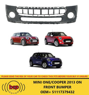 MINI COOPER F55 F56 2013 ON FRONT BUMPER TRIM COVER 51117379432