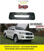 TOYOTA HILUX 2011 – 2015 FRONT BUMPER WITH FALRE HOLES NEW 521190K981