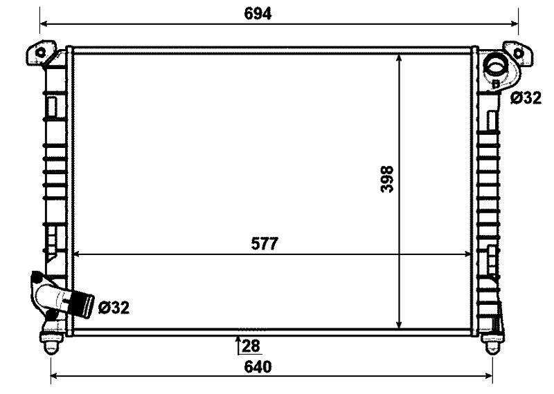 MINI COOPER 2001-2007 ON RADIATOR NEW NISSENS 69703A OE 1710.7.509.714