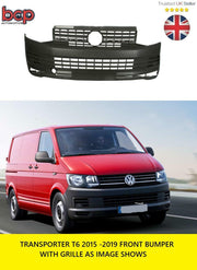 VW TRANSPORTER T6 2015 - 2019 FRONT BUMPER  WITH GRILLE  BRAND NEW 7E0807221D9B