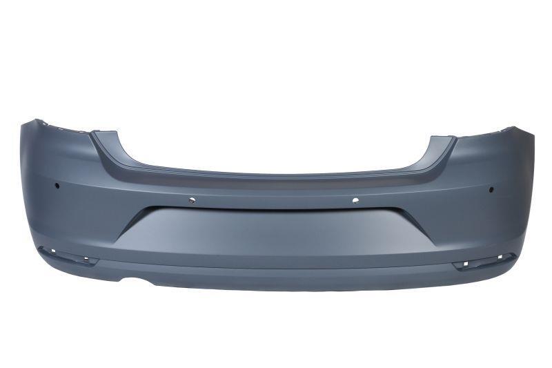 VW POLO 2014 – 2017 REAR BUMPER PRIMED WITH PARKING SENSOR EXHAUST CUT OUT TYPE