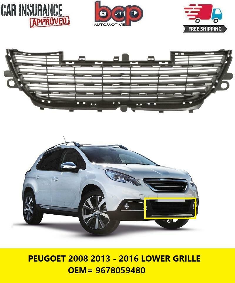 PEUGEOT 2008 2013 - 2016 FRONT LOWER CENTRE BUMPER GRILLE STANDARD MODELS ONLY